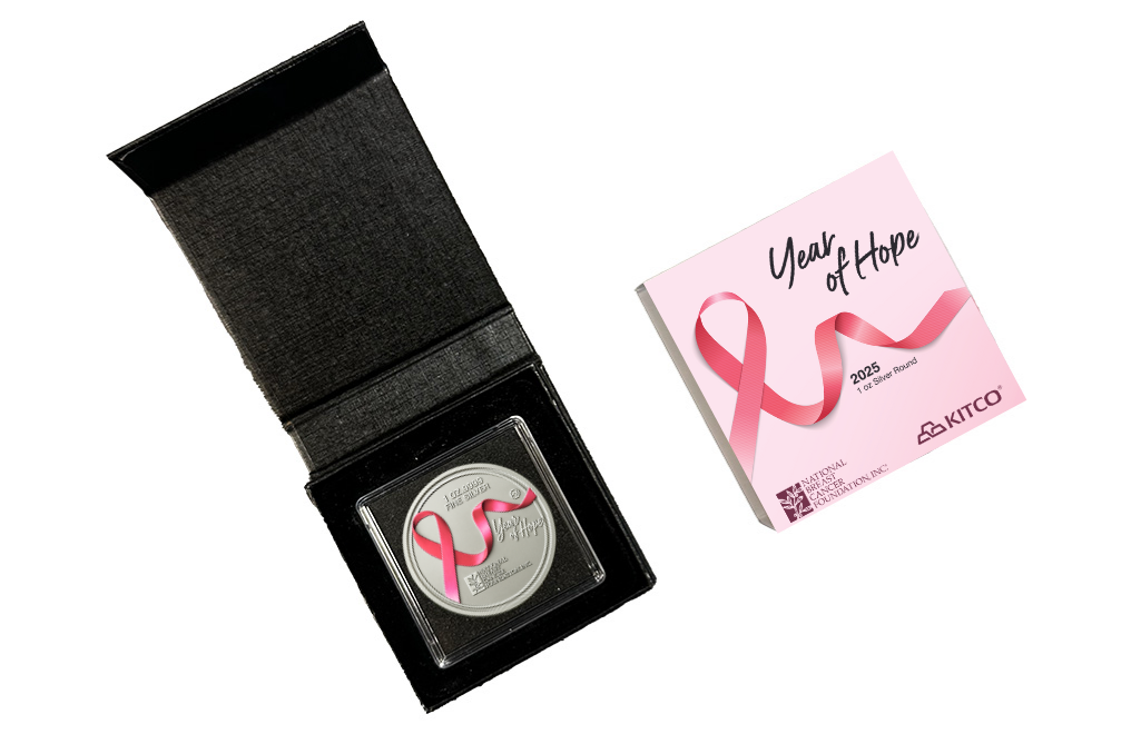1 oz Silver Kitco Round .9999 – National Breast Cancer Foundation, Inc.®