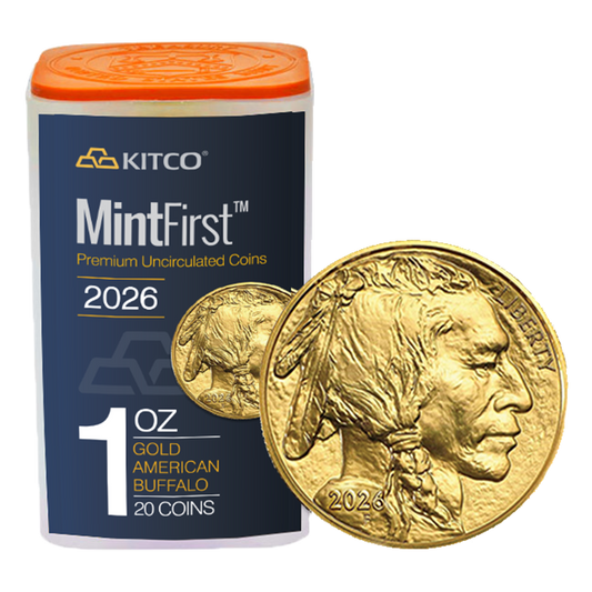 2026 1 oz Gold Buffalo Tube (20 coins) - MintFirst™