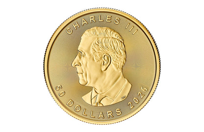 2026 MintFirst™ 1 oz Gold Maple Leaf Coins (tube of 10)