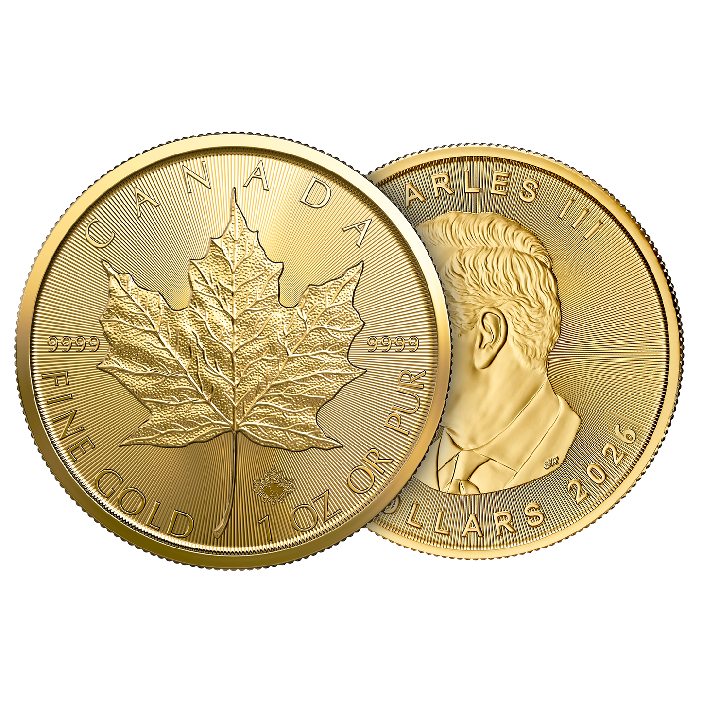 2026 MintFirst™ 1 oz Gold Maple Leaf Coins (tube of 10) - [US: Shipping week of Aug 17th]