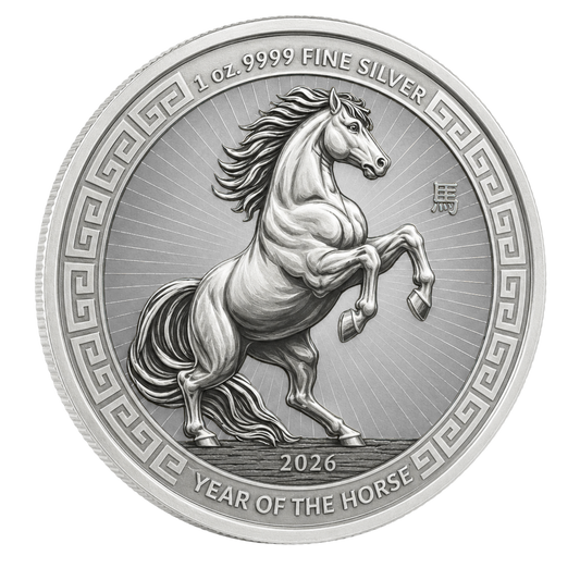 2026 1 oz Silver Kitco Round .9999 - Year of the Horse