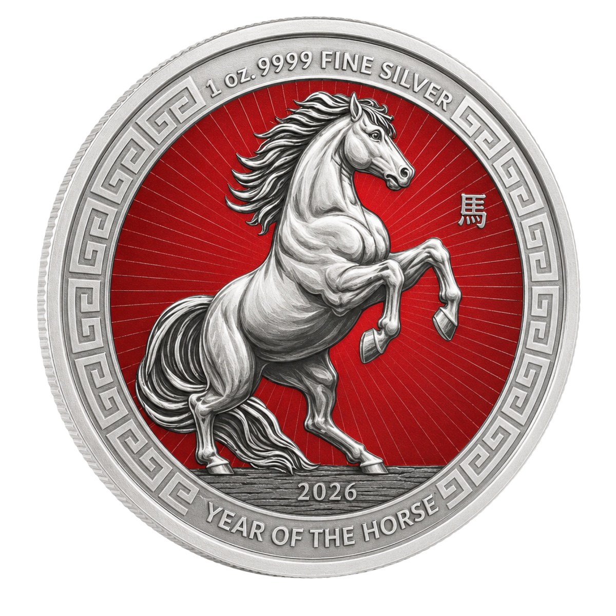 2026 1 oz Silver Kitco Round Color Finish- Year of the Horse