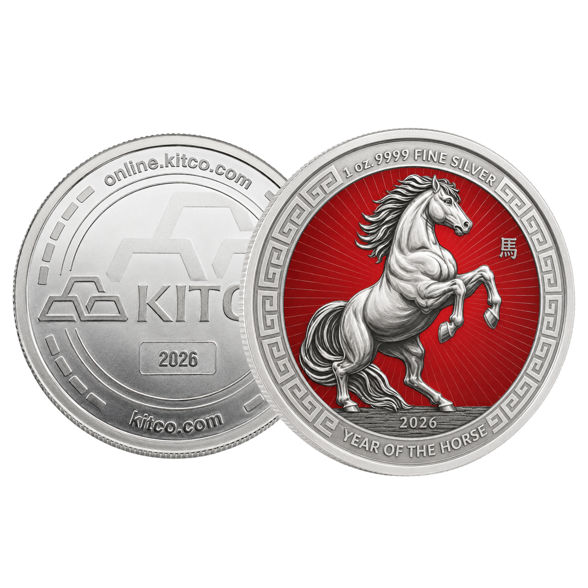 2026 1 oz Silver Kitco Round Color Finish- Year of the Horse