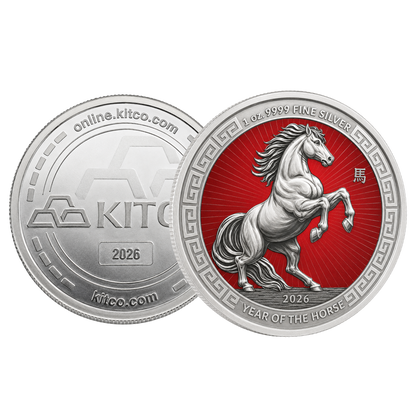 2026 1 oz Silver Kitco Round Color Finish- Year of the Horse