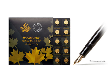 25 x 1 gram Gold MapleGram25™ (Random Year)