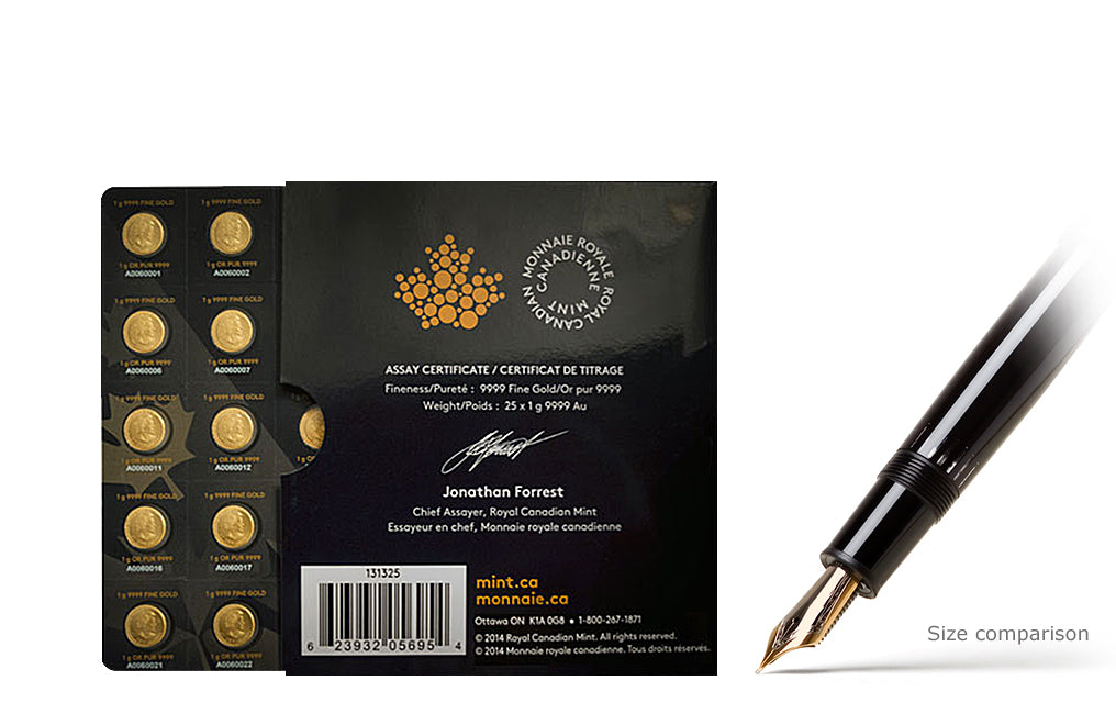 25 x 1 gram Gold MapleGram25™ (Random Year)