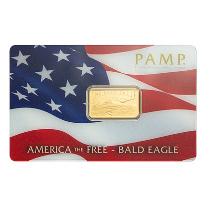 Buy 5 g Gold America the Free Bald Eagle Bar