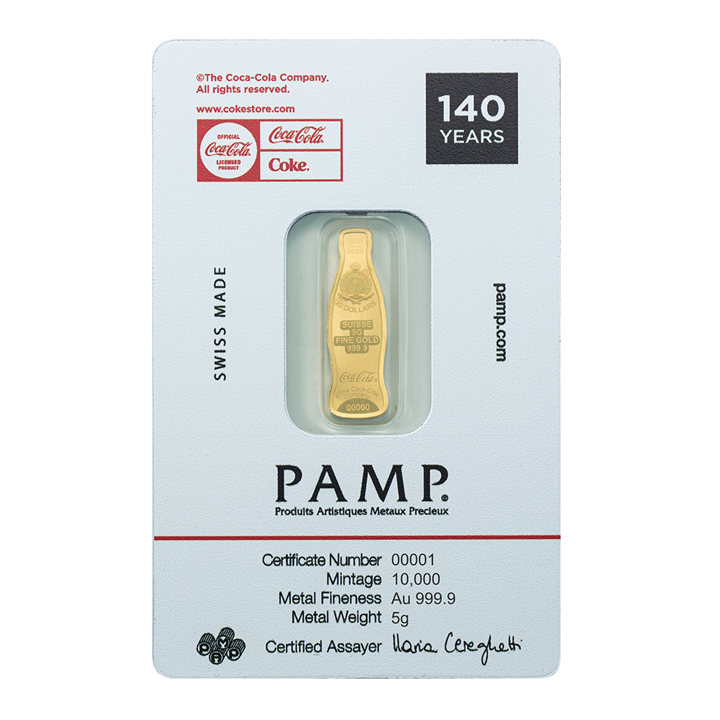 Buy 5 g Gold Coca-Cola® 140th Anniversary Coin {CAN: Shipping the Week of August 24th}