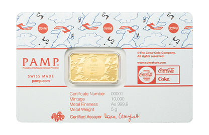 Buy 5 g Gold Coca-Cola® Holiday Polar Bears Bar