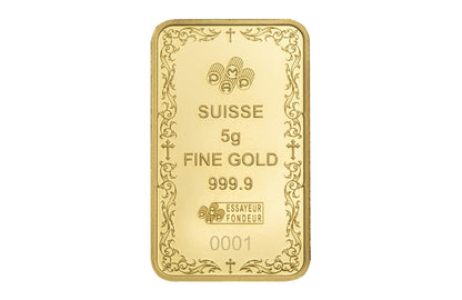 Buy 5 g Gold Cross of Christianity Bar