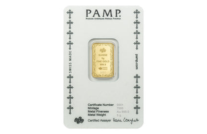 Buy 5 g Gold Cross of Christianity Bar