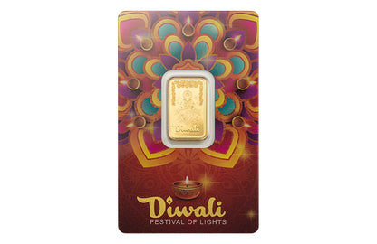 Buy 5 g Gold Diwali Lakshmi and Rangoli Bar (2025) [US Shipping the week of Nov 3rd]