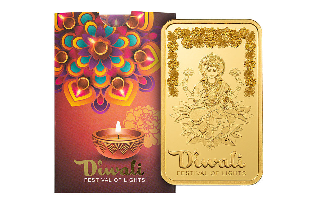 Buy 5 g Gold Diwali Lakshmi and Rangoli Bar (2025)