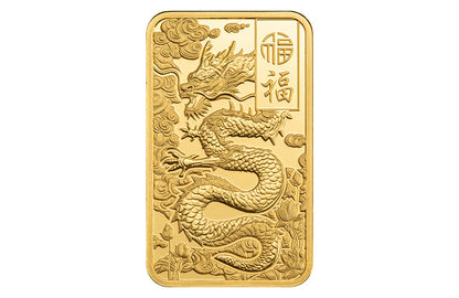 Buy 5 g Gold Good Luck Yellow Dragon Bar .9999