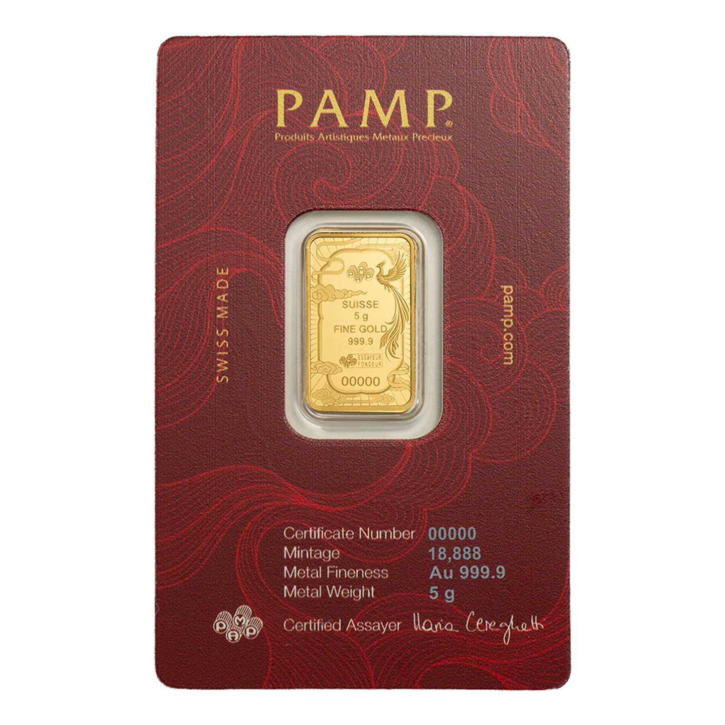 Buy 5 g Gold Good Luck Phoenix Bar (2026) {CAN: Shipping week of August 24th}