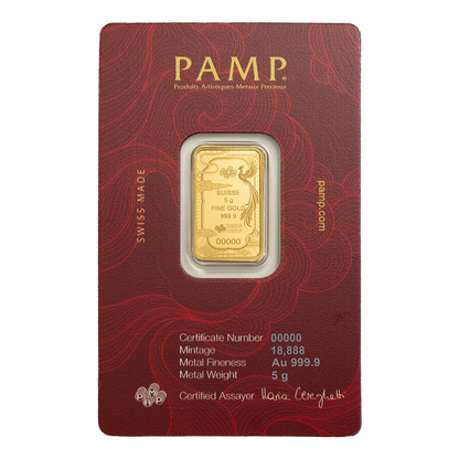 Buy 5 g Gold Good Luck Phoenix Bar (2026) {CAN: Shipping week of August 24th}