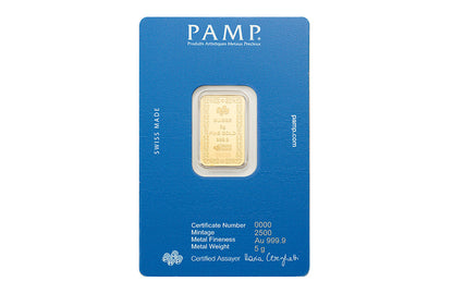5 g Gold PAMP Star of David Bar