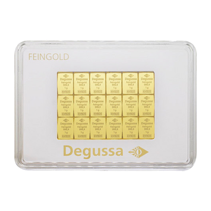 50 x 1 gram Gold Degussa CombiBars