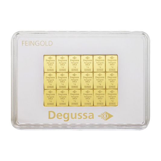 50 x 1 gram Gold Degussa CombiBars