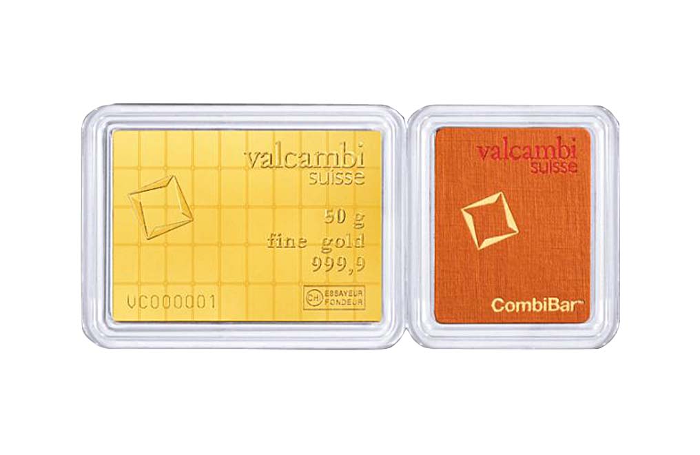 50 x 1g Gold CombiBar™ - Valcambi Suisse (w/ assay)