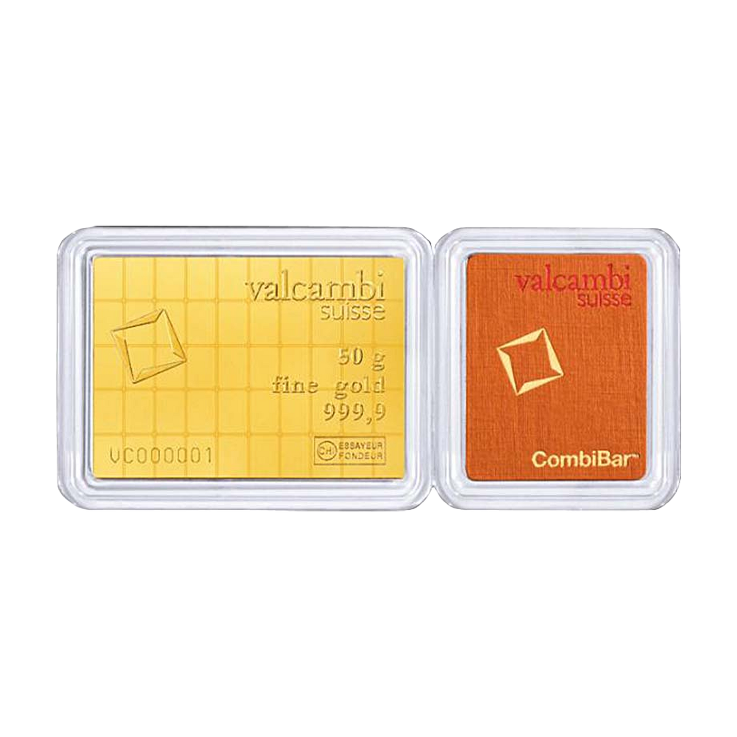 50 x 1g Gold CombiBar™ - Valcambi Suisse (w/ assay)
