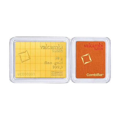 50 x 1g Gold CombiBar™ - Valcambi Suisse (w/ assay)