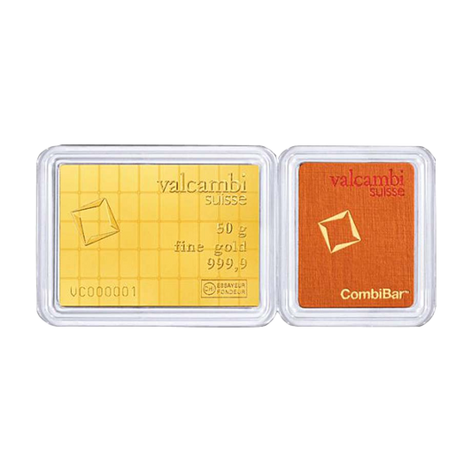 50 x 1g Gold CombiBar™ - Valcambi Suisse (w/ assay)