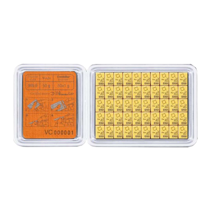 50 x 1g Gold CombiBar™ - Valcambi Suisse (w/ assay)