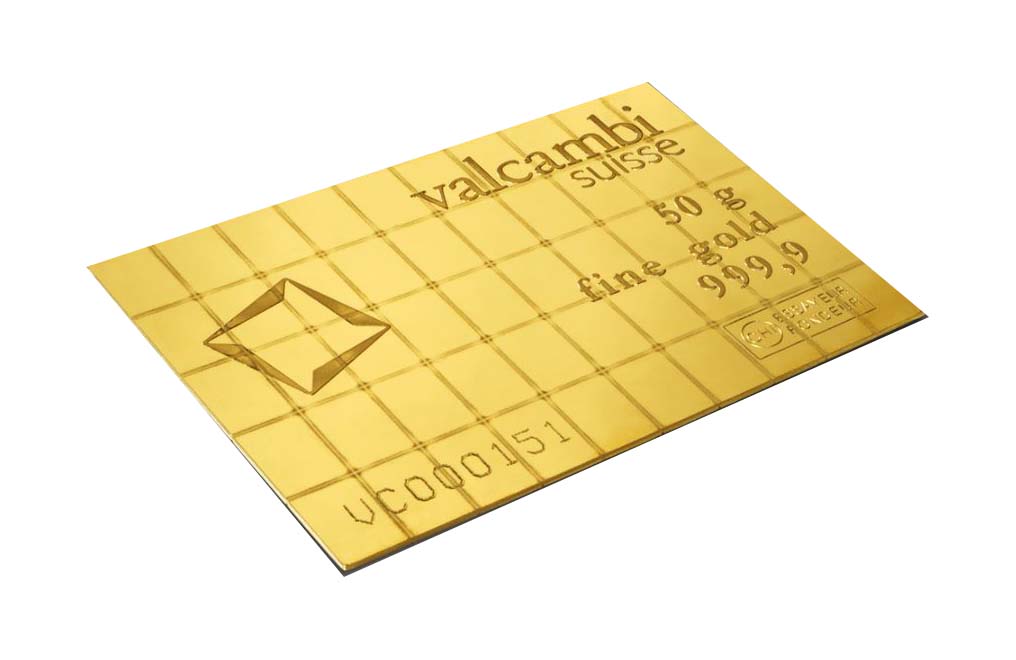 50 x 1g Gold CombiBar™ - Valcambi Suisse (w/ assay)