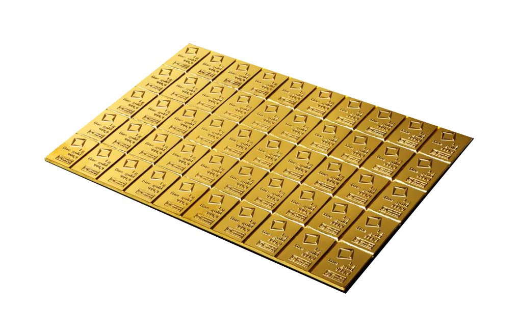 50 x 1g Gold CombiBar™ - Valcambi Suisse (w/ assay)