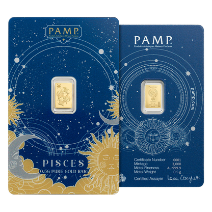 Buy 6 g Gold Zodiac Bar Set (12 x 0.5 g)