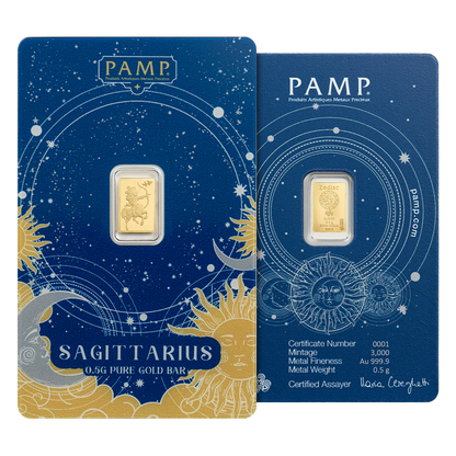 Buy 6 g Gold Zodiac Bar Set (12 x 0.5 g)