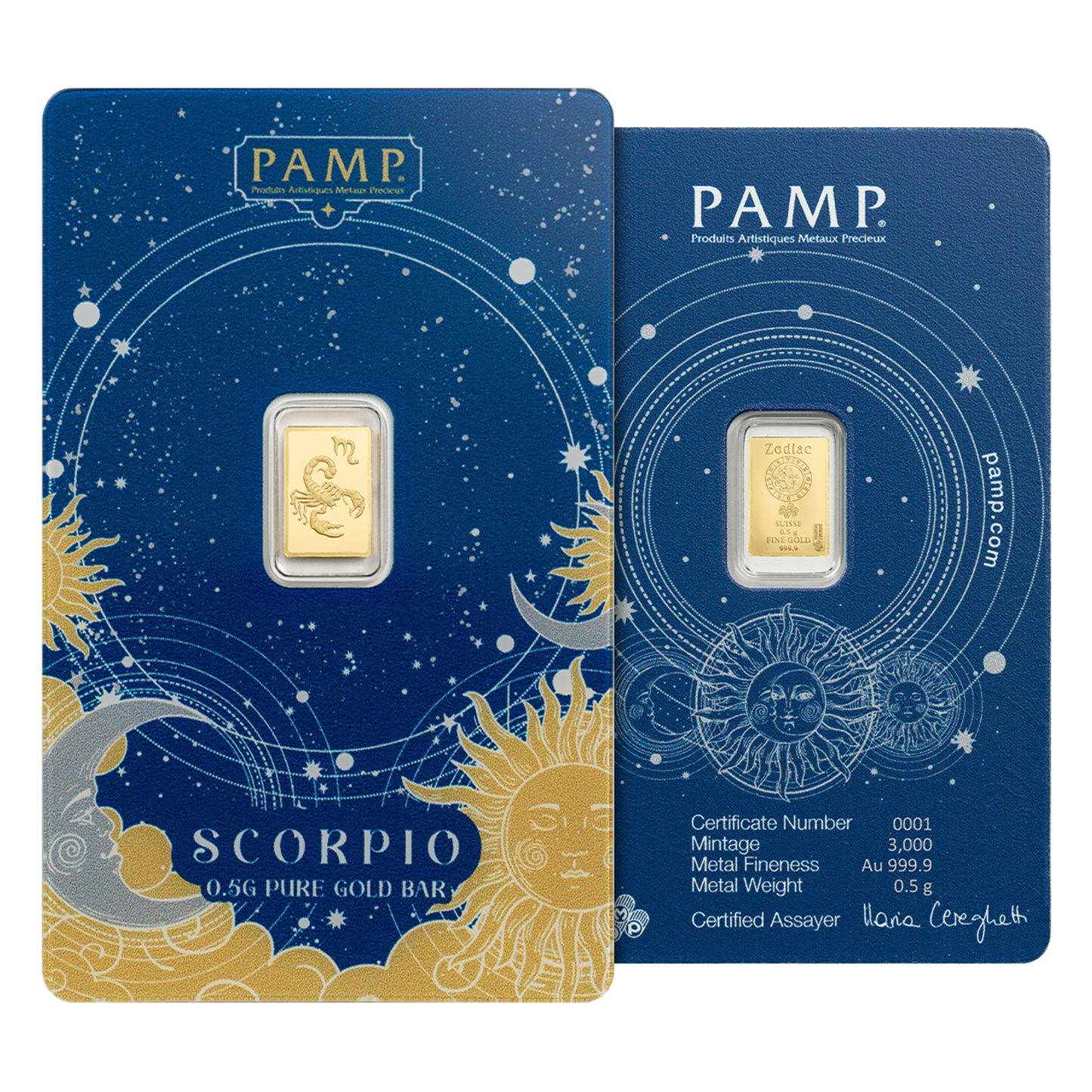 Buy 6 g Gold Zodiac Bar Set (12 x 0.5 g)