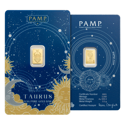 Buy 6 g Gold Zodiac Bar Set (12 x 0.5 g)