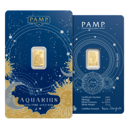 Buy 6 g Gold Zodiac Bar Set (12 x 0.5 g)