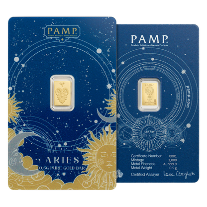 Buy 6 g Gold Zodiac Bar Set (12 x 0.5 g)