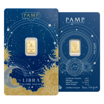 Buy 6 g Gold Zodiac Bar Set (12 x 0.5 g)