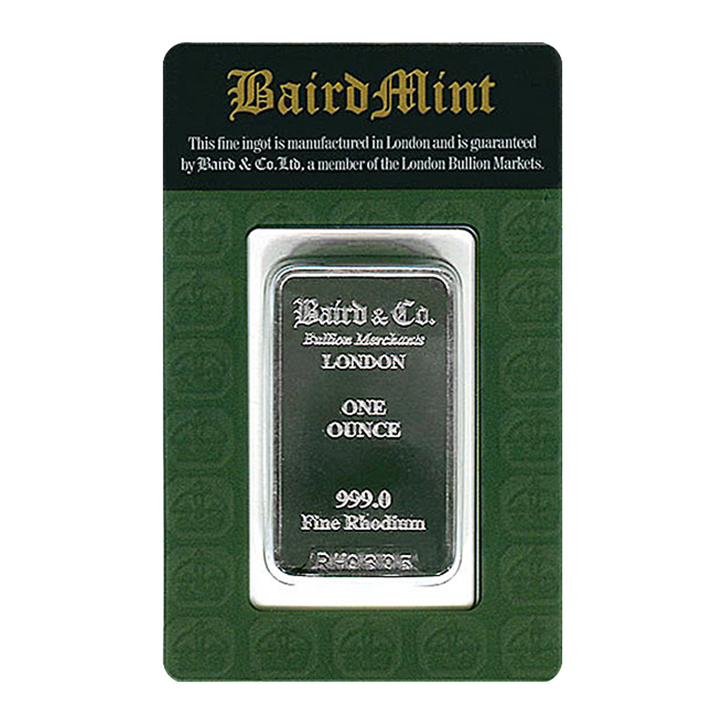 1 oz Rhodium Bars Baird & Co.