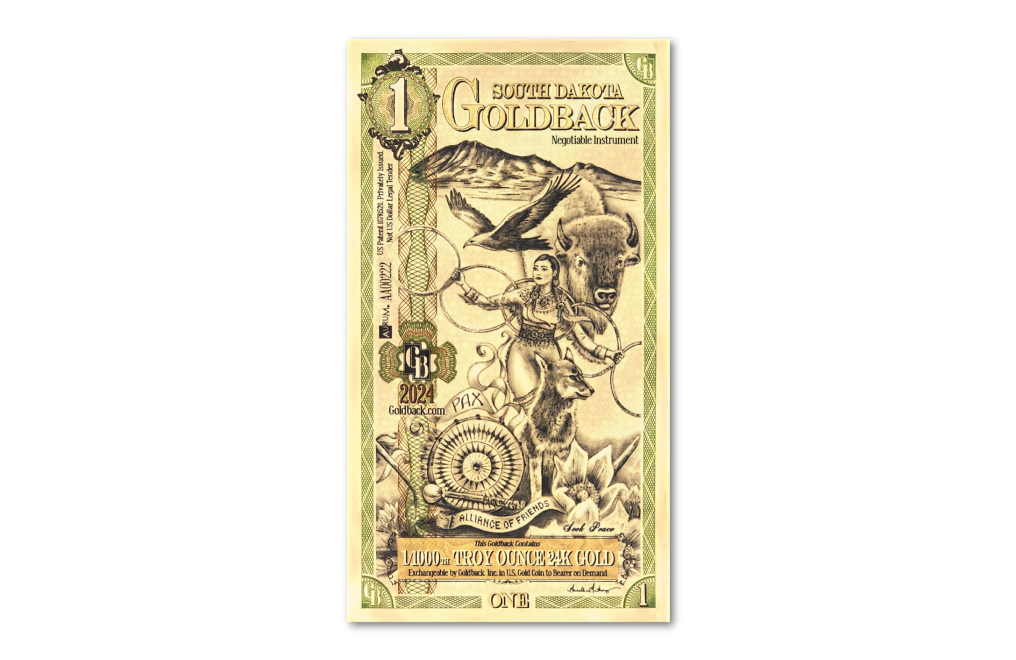 Buy 1 South Dakota Goldback Notes Pack (50 pcs) 24K