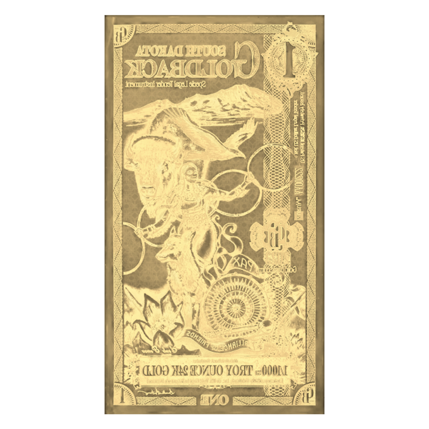 Buy 1 South Dakota Goldback Notes Pack (50 pcs) 24K