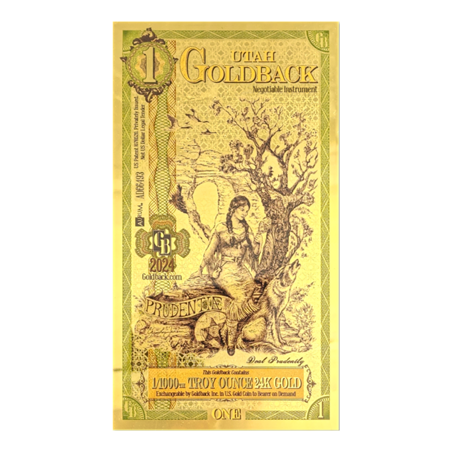 Buy 1 Utah Goldback Gold Notes Pack (50 pcs) 24K