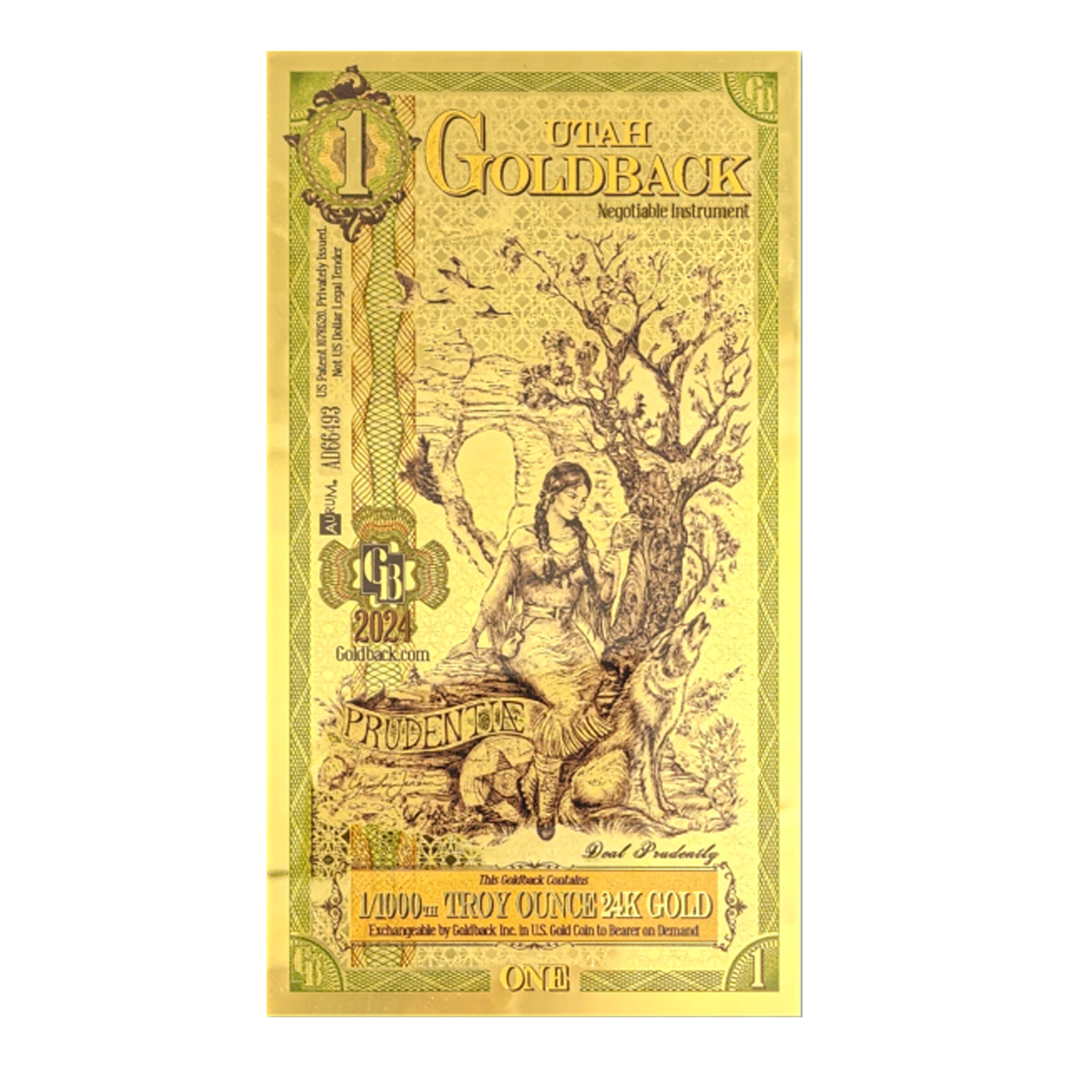 Buy 1 Utah Goldback Gold Notes Pack (50 pcs) 24K