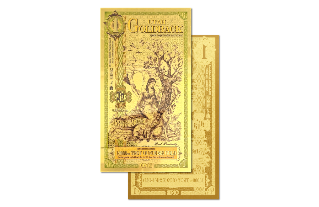 Buy 1 Utah Goldback Gold Notes Pack (50 pcs) 24K
