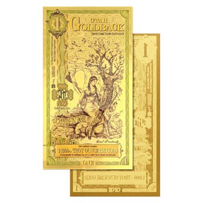Buy 1 Utah Goldback Gold Notes Pack (50 pcs) 24K