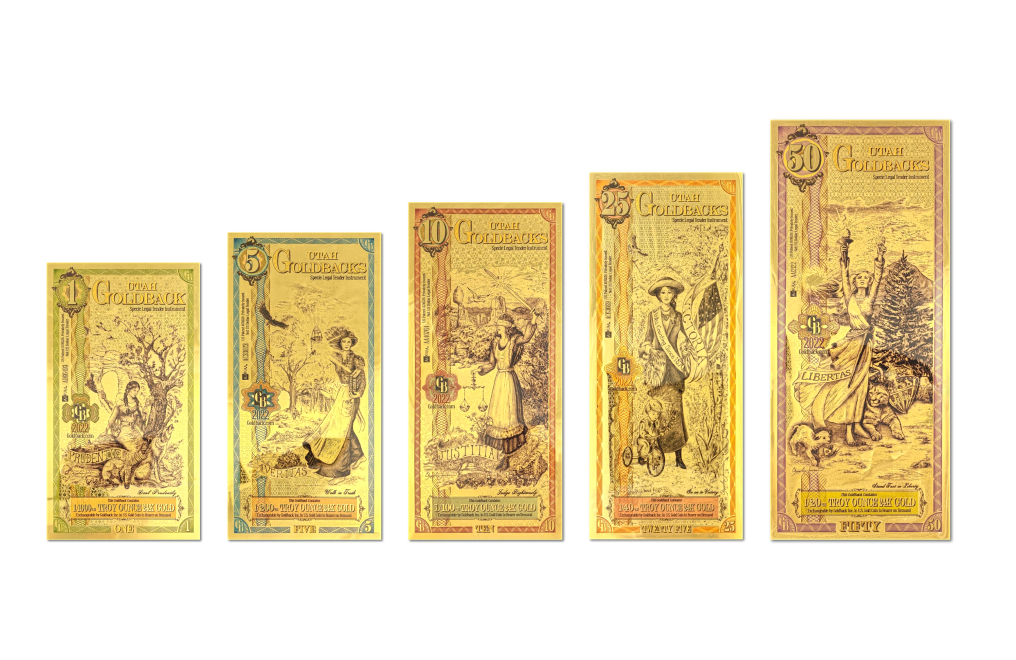 Buy Utah Goldback Gold Notes Full Set 24K