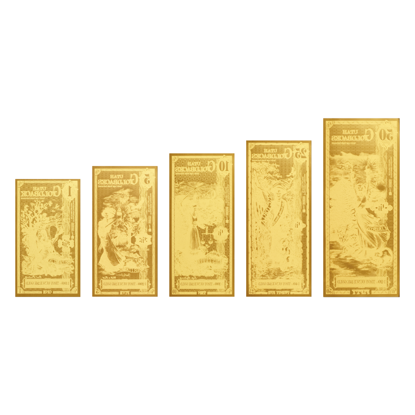 Buy Utah Goldback Gold Notes Full Set 24K