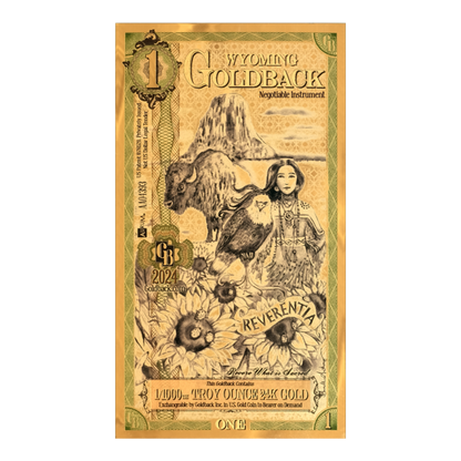 Buy 1 Wyoming Goldback Gold Notes Pack (50 pcs) 24K