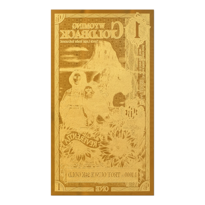 Buy 1 Wyoming Goldback Gold Notes Pack (50 pcs) 24K
