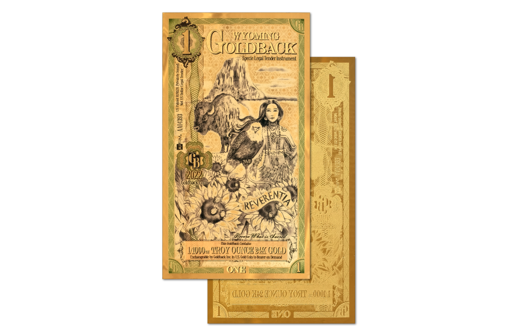 Buy 1 Wyoming Goldback Gold Notes Pack (50 pcs) 24K