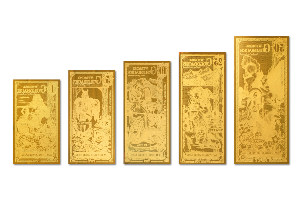 Buy Wyoming Goldback Gold Notes Full Set 24k